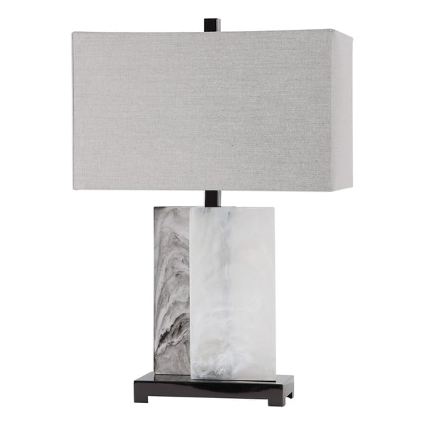 slide 2 of 6, Uttermost Vanda Polished Nickel Stone Table Lamp