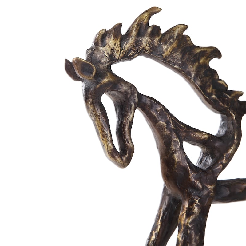 Uttermost Titan Antiqued Bronze and Dark Brown Horse Sculpture