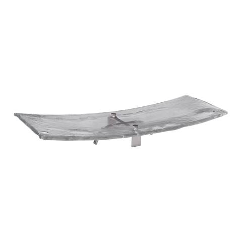 Uttermost Mika Brushed Nickel Art Glass Tray