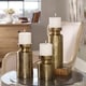 preview thumbnail 3 of 1, Uttermost Amina Antique Brass Candleholders (Set of 3)