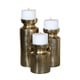 preview thumbnail 2 of 1, Uttermost Amina Antique Brass Candleholders (Set of 3)