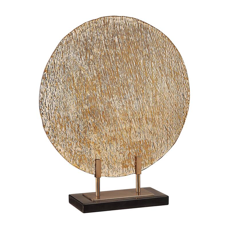 Uttermost Layan Black Art Glass Charger