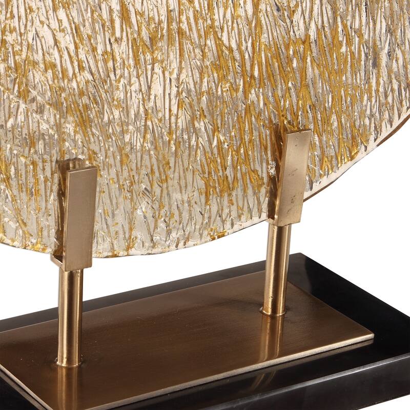 Uttermost Layan Black Art Glass Charger