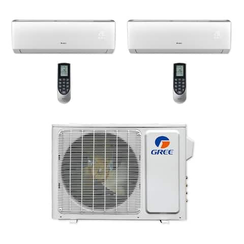 Gree - 18,000 BTU Multi21+ Dual-Zone Wall Mount Mini Split A/C Heat Pump 208-230V (9-9) (A/C & Heater)