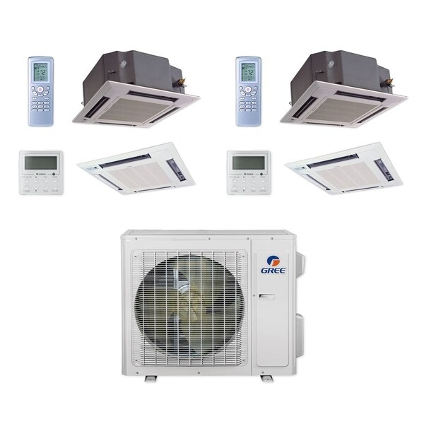 Gree Multi24ccas203 24000 Btu Multi21 Dual Zone Ceiling Cassette Mini Split Ac Heat Pump 0255