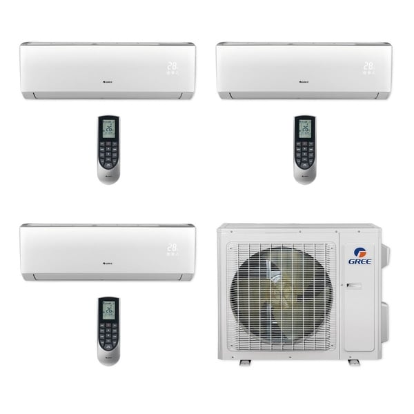 Gree MULTI24CVIR303 - 24,000 BTU Multi21+ Tri-Zone Wall Mount Mini Split A/C Heat Pump 208-230V (9-12-12) (A/C & Heater)
