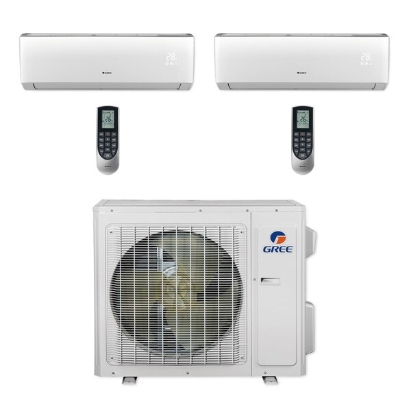 Gree MULTI24CVIR203 - 24,000 BTU Multi21+ Dual-Zone Wall Mount Mini Split A/C Heat Pump 208-230V (12-12) (A/C & Heater)