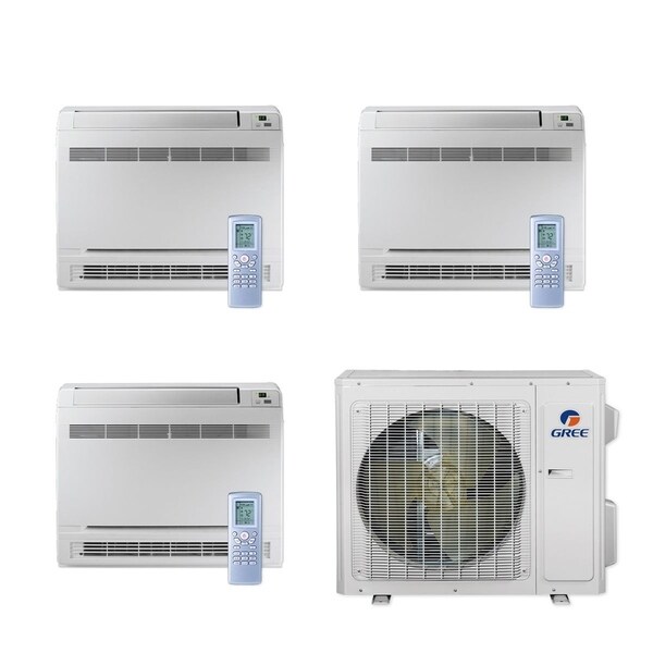 Gree MULTI24CCONS304 - 24,000 BTU Multi21+ Tri-Zone Floor Console Mini Split A/C Heat Pump 208-230V (12-12-12) - A/C & Heater