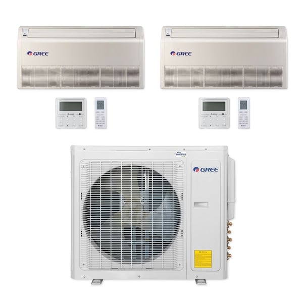 Gree MULTI30CFLR202 - 30,000 BTU Multi21+ Dual-Zone Floor/Ceiling Mini Split A/C Heat Pump 208-230V (9-18) - A/C & Heater