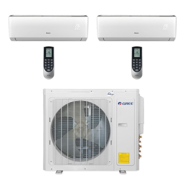 Gree MULTI30CLIV204 - 30,000 BTU Multi21+ Dual-Zone Wall Mount Mini Split A/C Heat Pump 208-230V (12-12) (A/C & Heater)