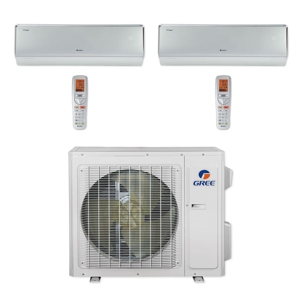 Gree MULTI24CCROWN205 - 24,000 BTU Multi21+ Dual-Zone Wall Mount Mini Split A/C Heat Pump 208-230V (18-18) - A/C & Heater