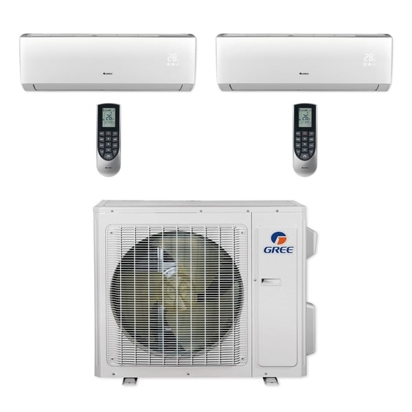 Gree MULTI24CLIV200 - 24,000 BTU Multi21+ Dual-Zone Wall Mount Mini Split A/C Heat Pump 208-230V (9-9) (A/C & Heater)