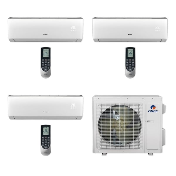 Gree MULTI24CLIV304 - 24,000 BTU Multi21+ Tri-Zone Wall Mount Mini Split A/C Heat Pump 208-230V (12-12-12) - A/C & Heater