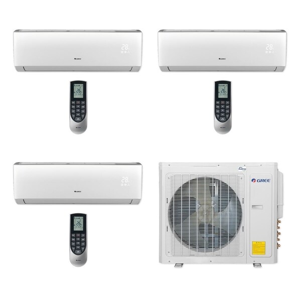Gree MULTI30CLIV301 - 30,000 BTU Multi21+ Tri-Zone Wall Mount Mini Split A/C Heat Pump 208-230V (9-9-12) (A/C & Heater)