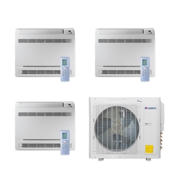 Gree MULTI30CCONS305 - 30,000 BTU Multi21+ Tri-Zone Floor Console Mini Split A/C Heat Pump 208-230V (9-12-18) - A/C & Heater