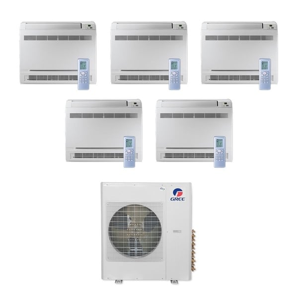 Gree MULTI36CLIV500-36,000 BTU Multi21 Penta-Zone Wall Mount Mini Split Air Conditioner Heat Pump 208-230V 9-9-9-9-9