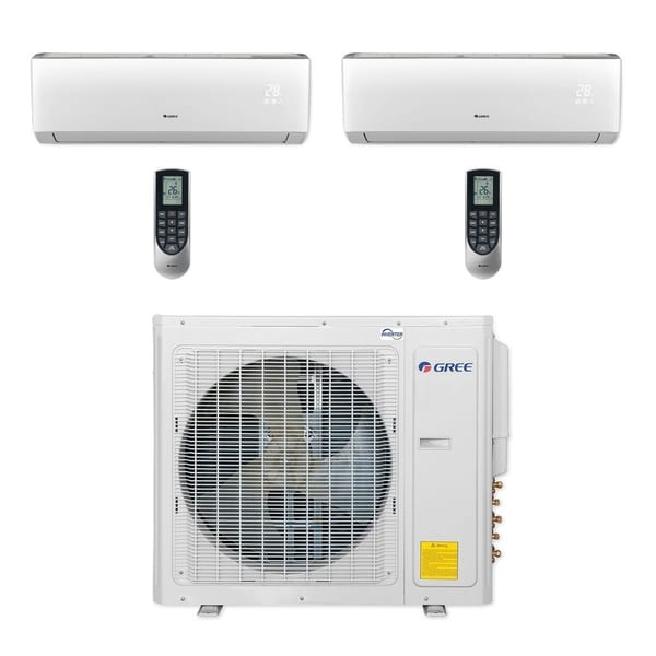Gree MULTI30CVIR204 - 30,000 BTU Multi21+ Dual-Zone Wall Mount Mini Split A/C Heat Pump 208-230V (12-12) (A/C & Heater)