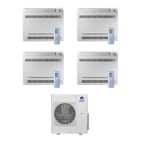 Gree MULTI36CCONS400 - 36,000 BTU Multi21+ Quad-Zone Floor Console Mini Split A/C Heat Pump 208-230V (9-9-9-9) - A/C & Heater