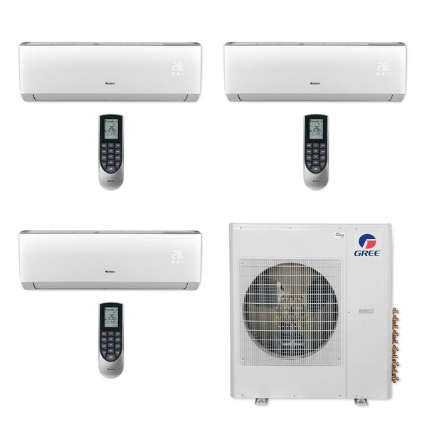 Gree MULTI36CLIV309 - 36,000 BTU Multi21+ Tri-Zone Wall Mount Mini Split A/C Heat Pump 208-230V (12-12-18) - A/C & Heater