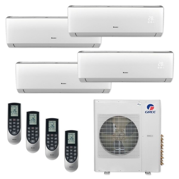 Gree MULTI36CLIV404 - 36,000 BTU Multi21+ Quad-Zone Wall Mount Mini Split A/C Heat Pump 208-230V (9-9-12-18) - A/C & Heater