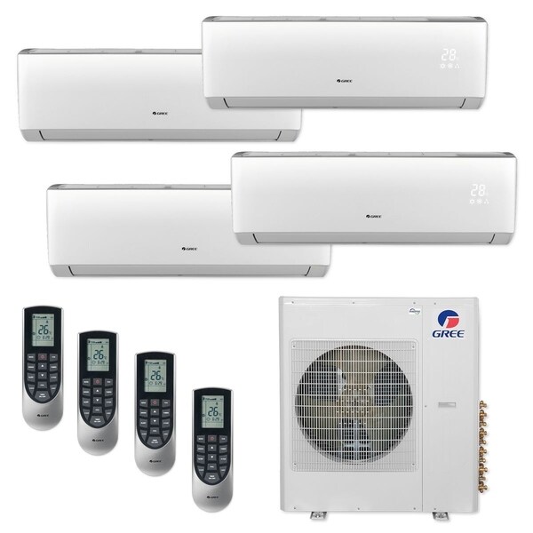Gree MULTI42CLIV405 - 42,000 BTU Multi21+ Quad-Zone Wall Mount Mini Split A/C Heat Pump 208-230V (9-12-12-12) - A/C & Heater
