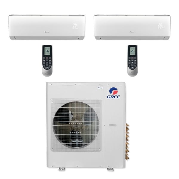 Gree MULTI42CLIV208 - 42,000 BTU Multi21+ Dual-Zone Wall Mount Mini Split A/C Heat Pump 208-230V (18-24) (A/C & Heater)