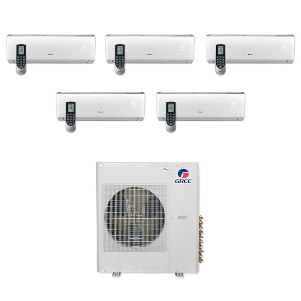 Gree MULTI42CLIV500 - 42,000 BTU Multi21+ Penta-Zone Wall Mount Mini Split A/C Heat Pump 208-230V (9-9-9-9-9) - A/C & Heater