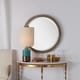 preview thumbnail 5 of 3, Uttermost Wayde Gold Bark Round Mirror - 30x30x1.5