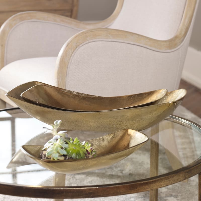 Uttermost Anas Antique Brass Bowls (Set of 3)