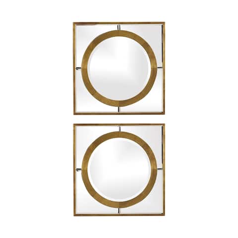 Uttermost Gaza Gold Square Mirrors (Set of 2) - Antique Gold