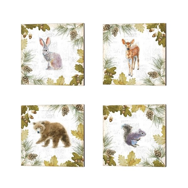 Emily Adams 'Into the Woods B' Canvas Art (Set of 4)
