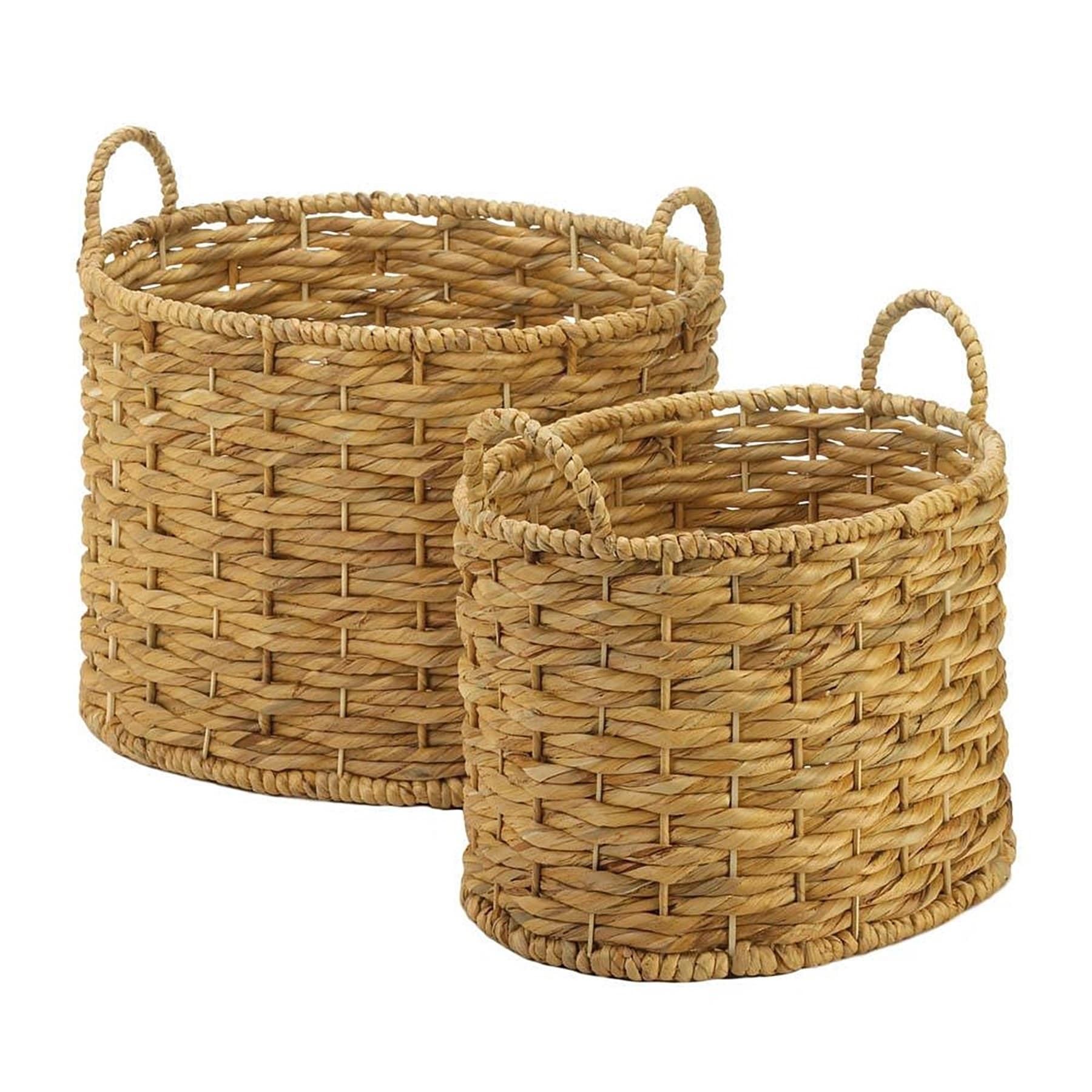 weaved storage baskets