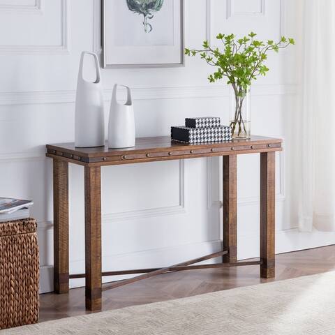 Carbon Loft Nicholas Rustic Industrial Console Table