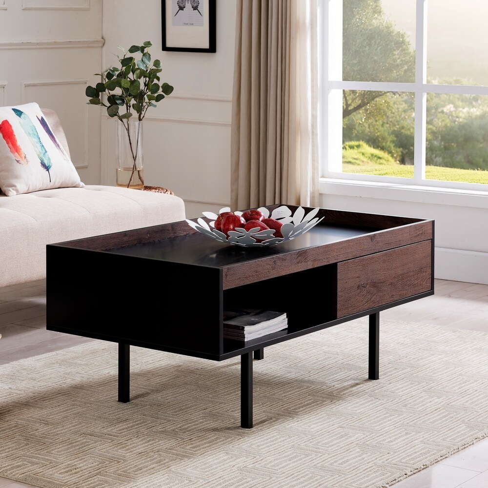 Strick Bolton Strick Bolton Helmig Mid Century Modern Storage Cocktail Table From Overstock Com Daily Mail