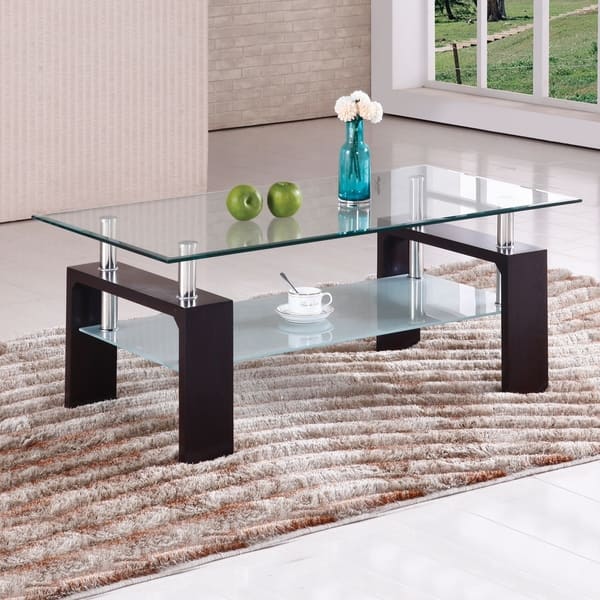 Home Source Brittaney Gl Chrome Coffee Table Mahogany 43 X 23 17 Home Source Brittaney Gl Chrome Coffee Table Mahogany 43 X 23 17