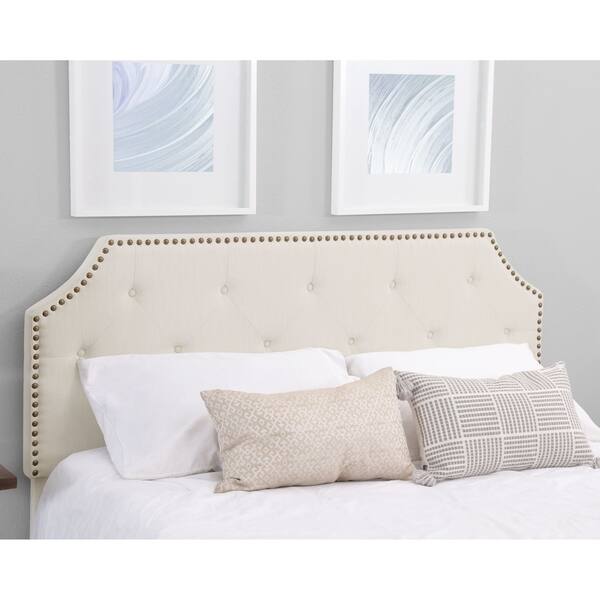 Abbyson Elyse Ivory Tufted Upholstered Bed Overstock 25612842 Full
