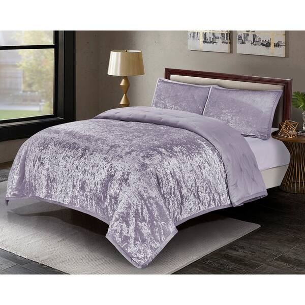 Shop Mystique Velvet Quilt Set In Purple Overstock 25612923