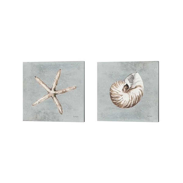 Lisa Audit 'Sand and Seashells B' Canvas Art (Set of 2)