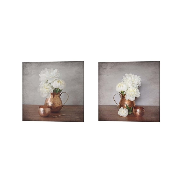 Felicity Bradley 'Vintage Peony Dreams' Canvas Art (Set of 2)