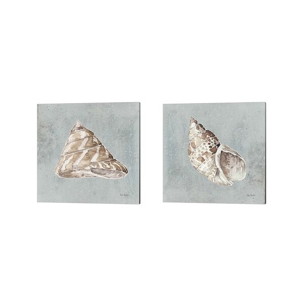 Lisa Audit 'Sand and Seashells A' Canvas Art (Set of 2)