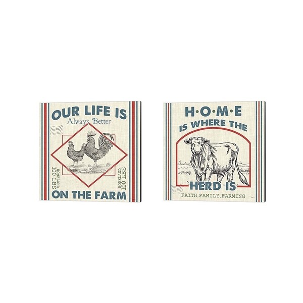 Pela Studio 'Sweet Farmhouse' Canvas Art (Set of 2)