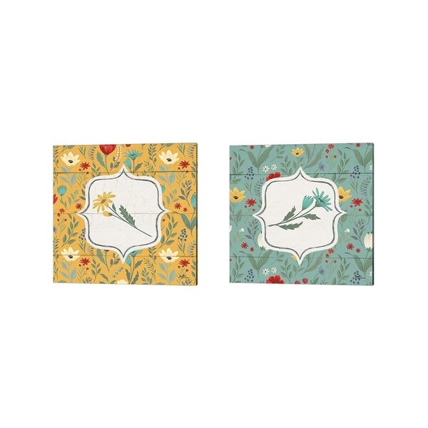 Janelle Penner 'Blooming Thoughts Flower' Canvas Art (Set of 2)