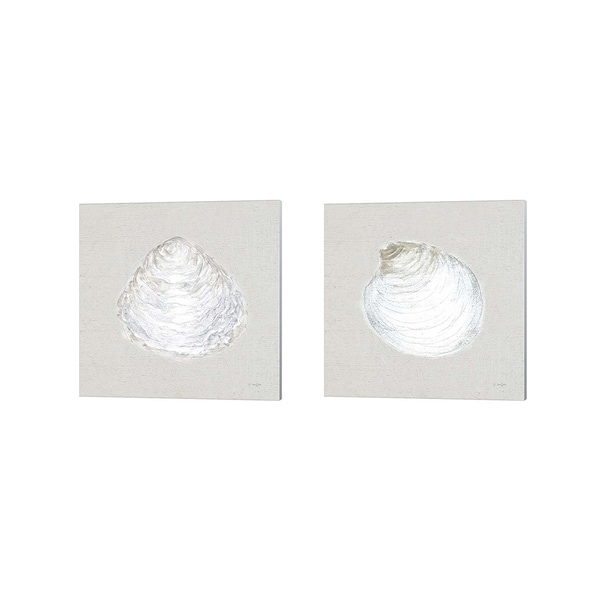 James Wiens 'Serene Shells Tan' Canvas Art (Set of 2)