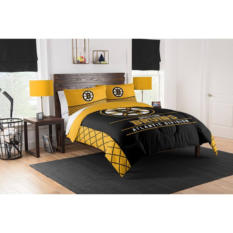 NHL Boston Bruins Draft 3 Piece King Comforter Set
