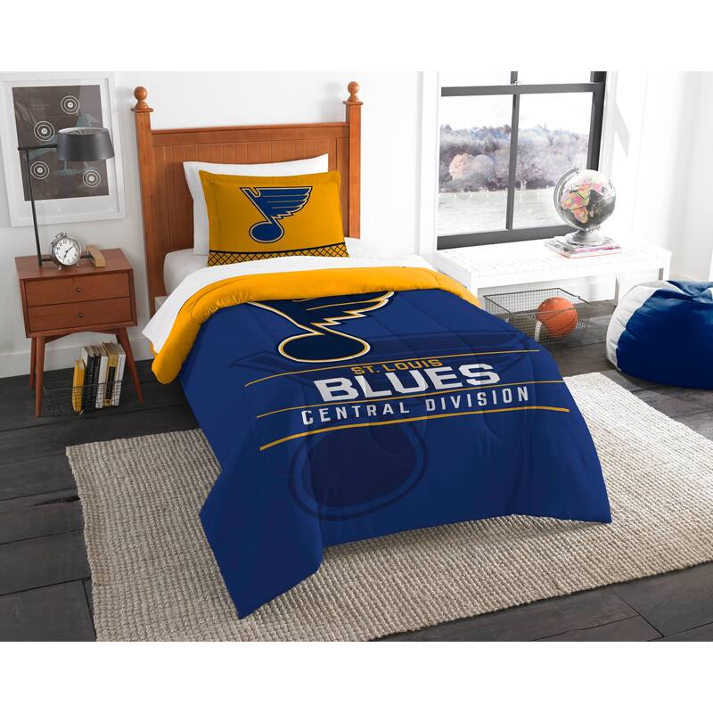 NHL St Louis Blues Draft 2-piece Twin Comforter Set