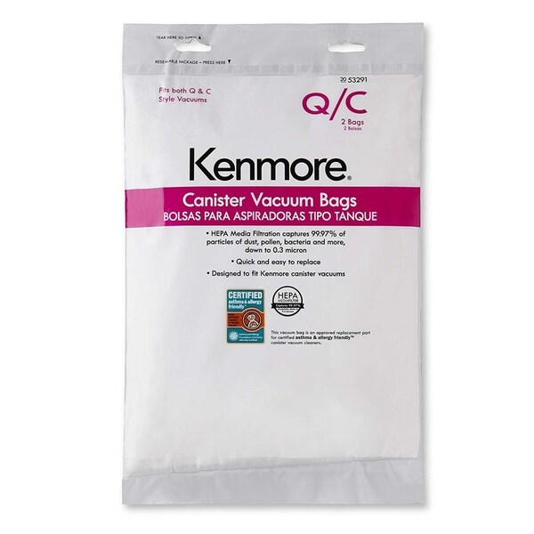 Shop Kenmore 53291 Style Q HEPA Cloth Vacuum Bags for Kenmore Canister ...