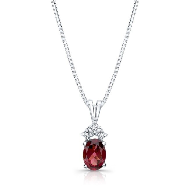 garnet and diamond necklace