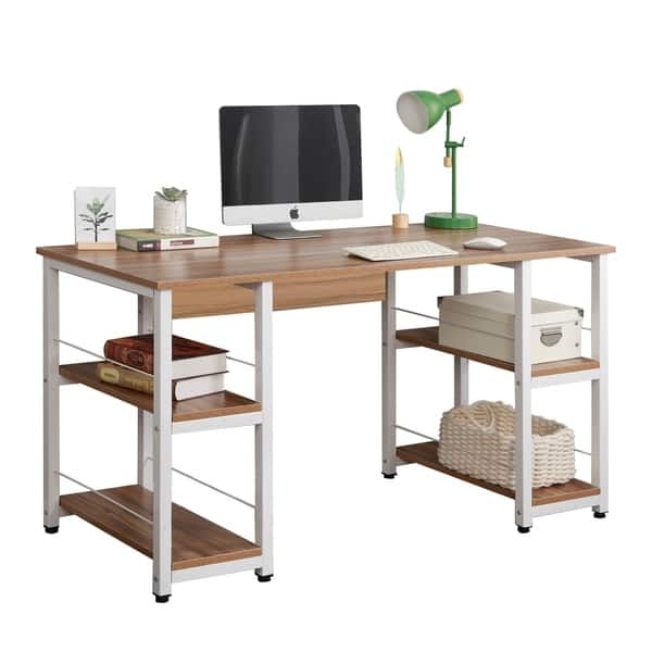 Shop Soges Metal Modern Office 4 Shelf Computer Desk And