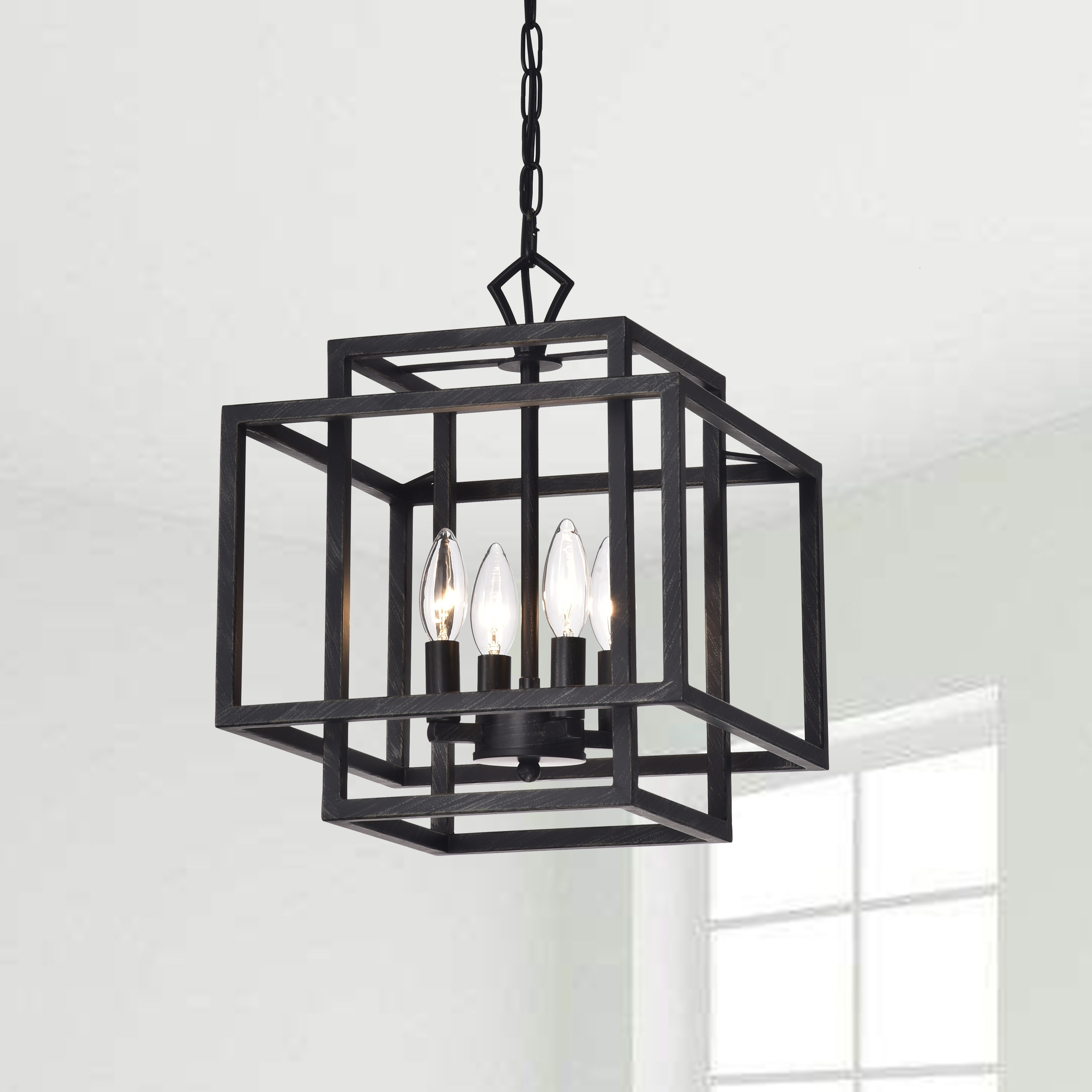Eleonor Antique Black 4-light Ironwork Chandelier - Chandeliers For Bedrooms by Overstock.com