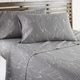 preview thumbnail 16 of 14, Vilano Choice Ultra-Soft Deep Pocket 4-piece Bed Sheet Sets grey leaves - California King